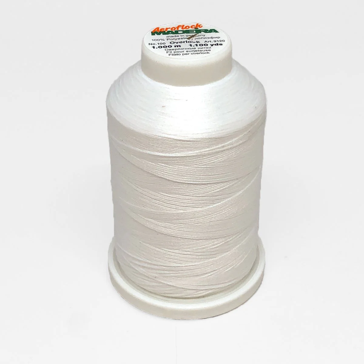 Serger thread Aeroflock Madeira 1000m - 8020 - Off White