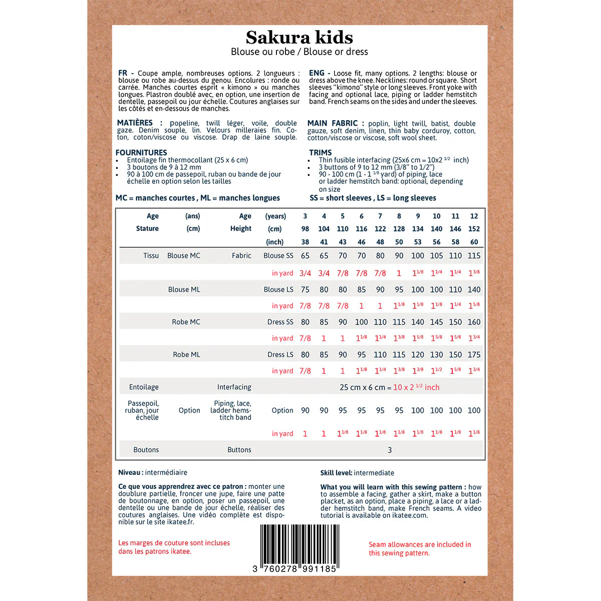 Duo Sakura Kids/Mum - blouse & dress - PDF Sewing Patterns - Image 18