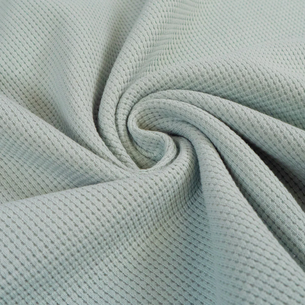 Mini Waffle Cotton Jersey - Greenish grey