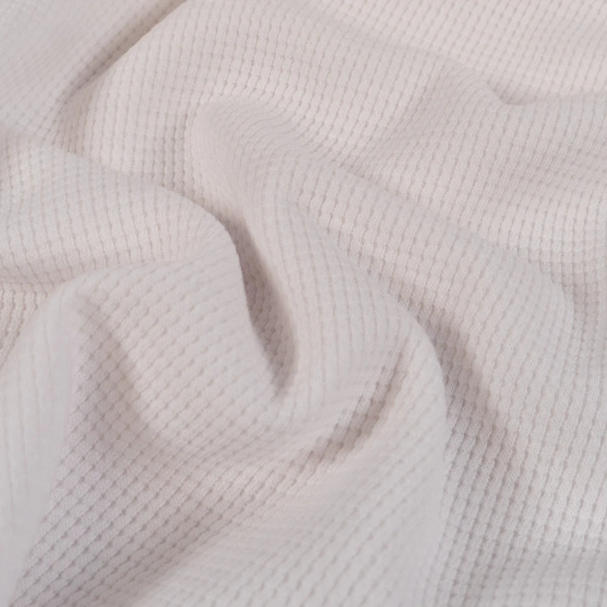 Mini Waffle Cotton Jersey - Snow - Image 4