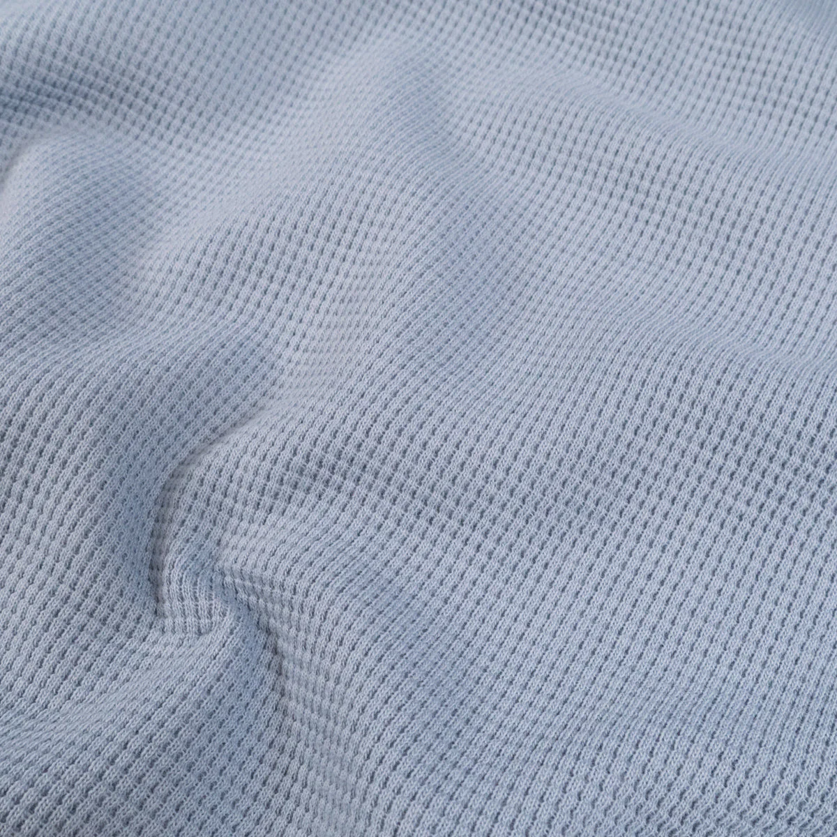Mini Waffle Cotton Jersey - Swedish Blue Grey - Image 3