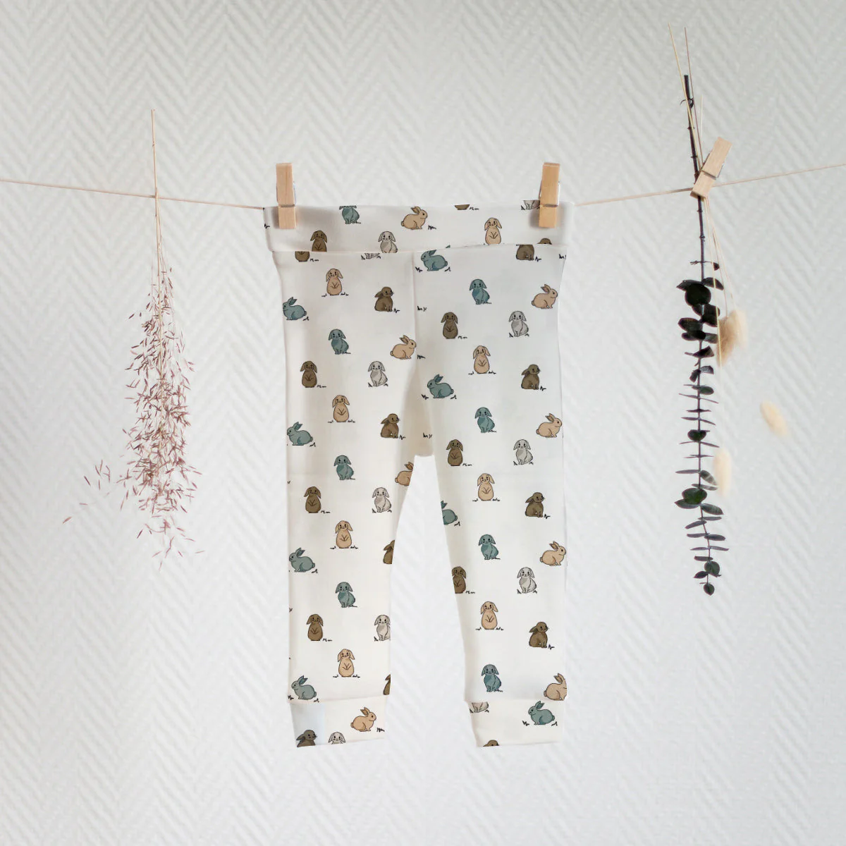 Organic stretch jersey© ikatee - BUNNIES - Off White - Image 6