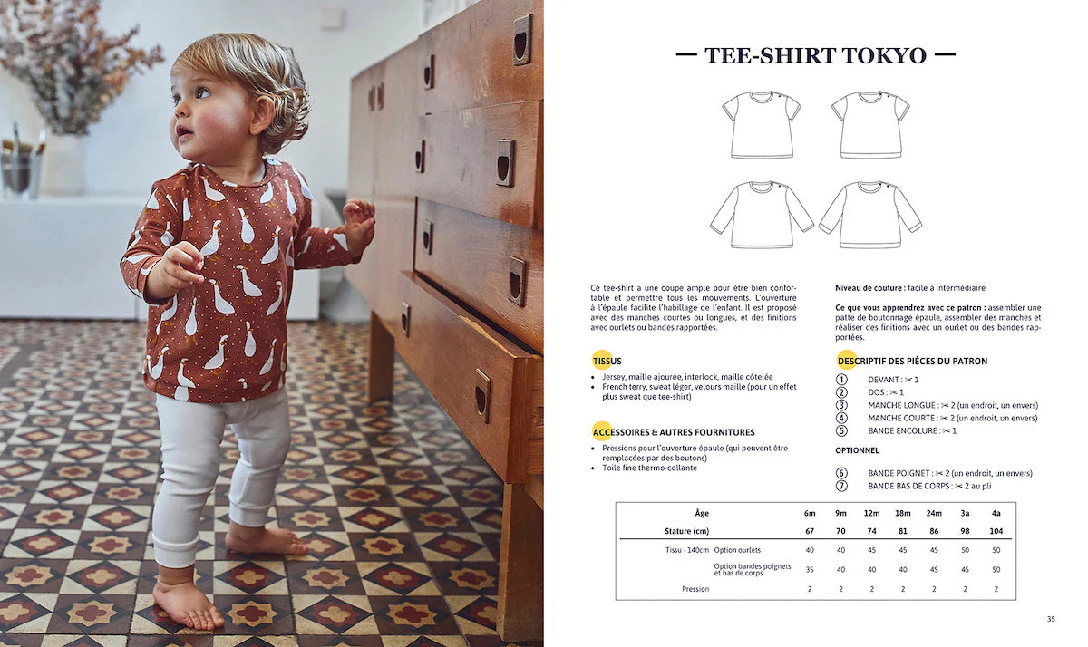 Sewing patterns book for babies "AT HOME" Ebook - Image 6