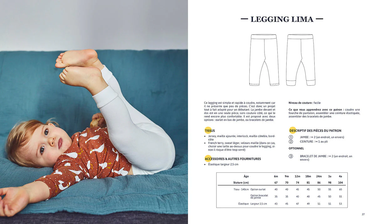 Sewing patterns book for babies "AT HOME" Paper book - Image 4