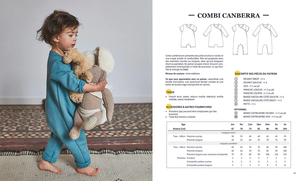 Sewing patterns book for babies "AT HOME" Paper book - Image 6