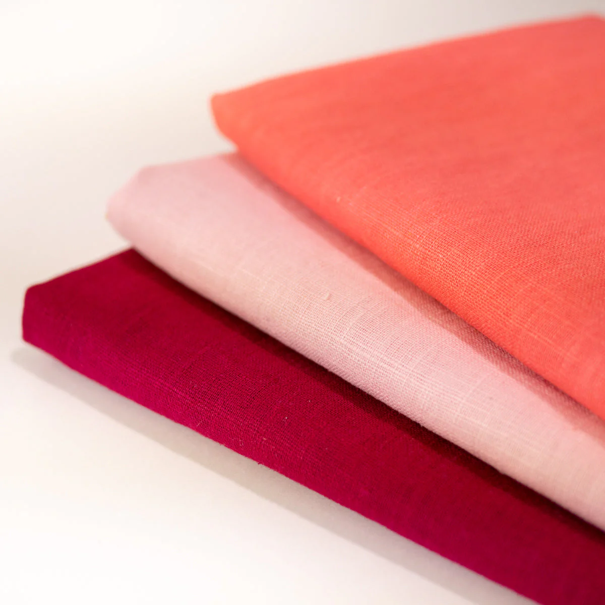 Linen fabric - Cherry - Image 4