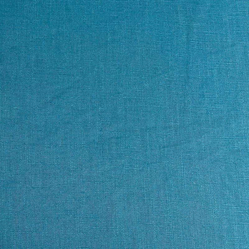 Washed Linen Fabric - petrol blue - Image 2