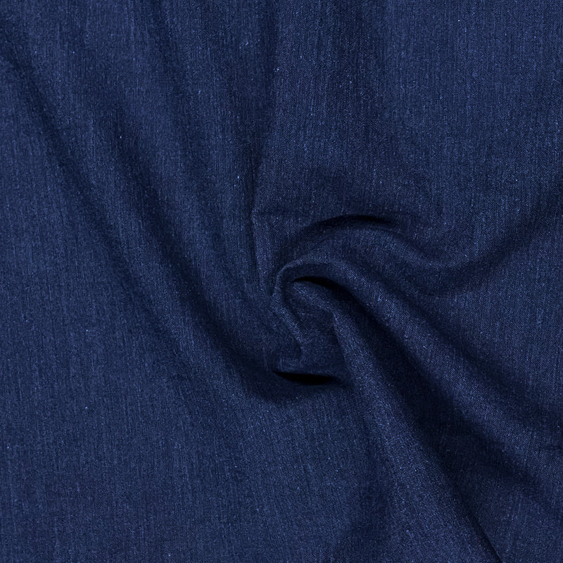 Linen Viscose fabric ©Sorona - Navy/jean - Image 8