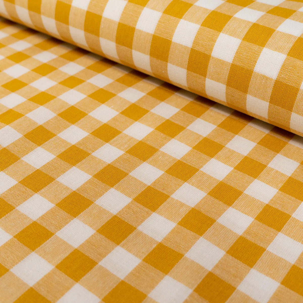 Gingham medium check - Ochre - Image 3