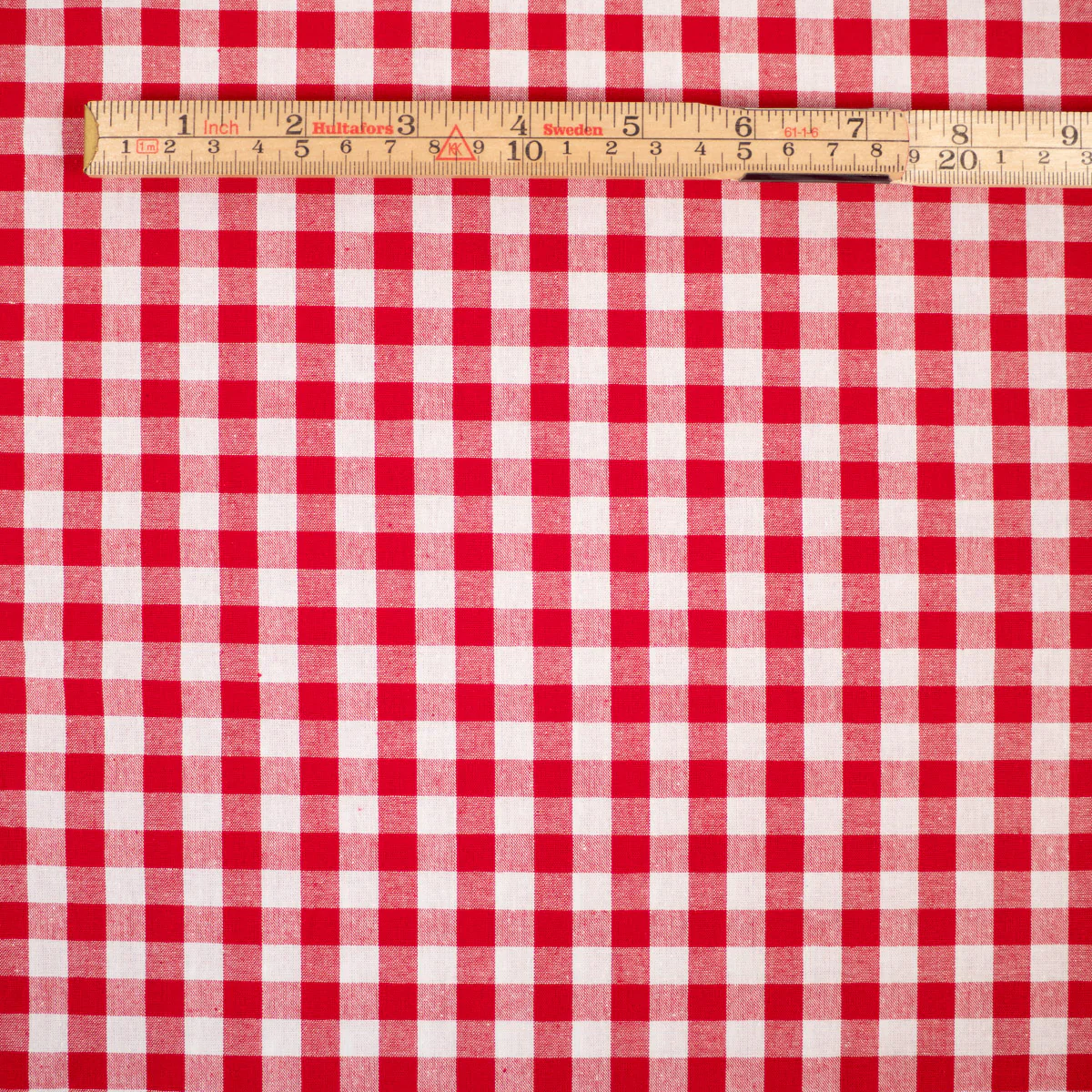 Gingham fabric medium check - Red - Image 3