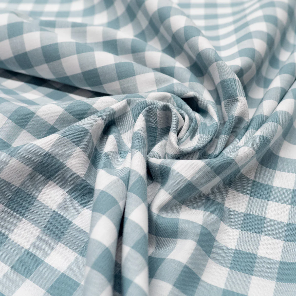 Gingham medium check - Blue grey