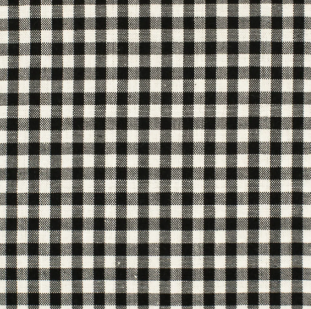 Gingham fabric mini check - Black