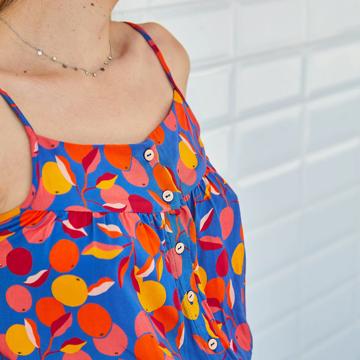 Viscose Fabric by ©ikatee - Cocktail - Outremer - Image 5