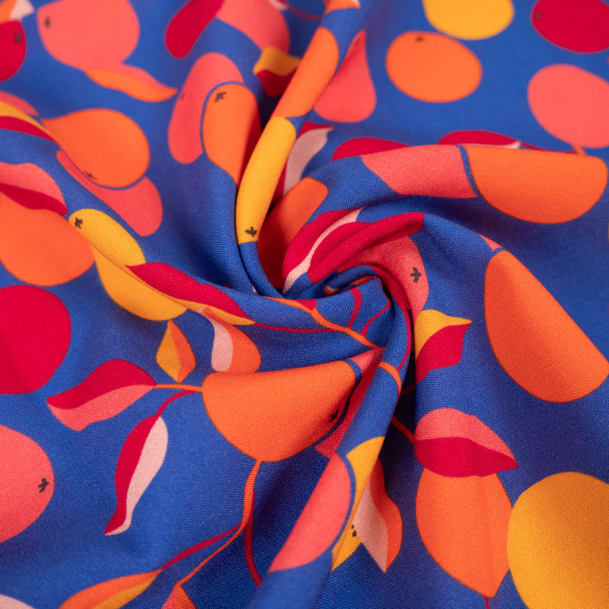 Viscose Fabric by ©ikatee - Cocktail - Outremer - Image 6