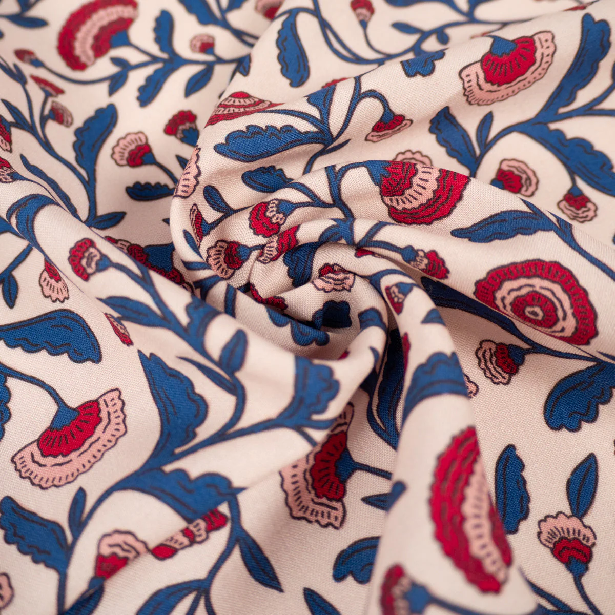 Viscose Fabric by ©ikatee - Pompon - Outremer - Image 5