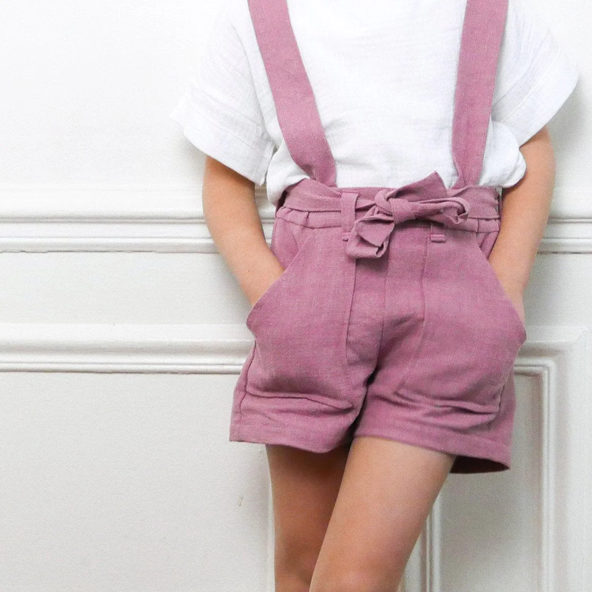 Whased 100% Linen fabric - Thick - Cinder Pink - Image 4