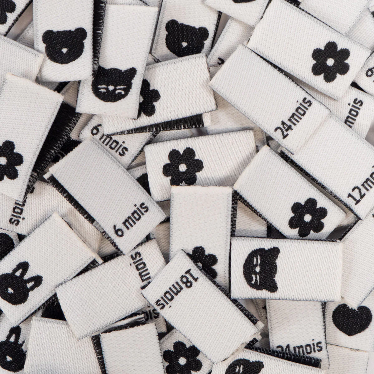 Woven size labels ©ikatee - Baby set from 3 to 24 months - x15 - Image 23
